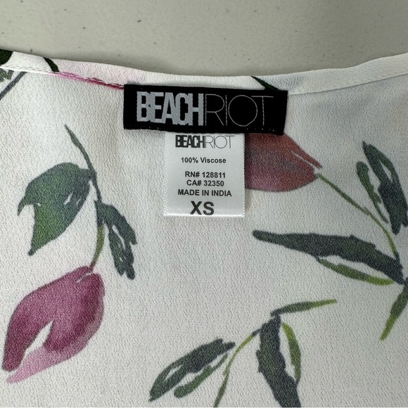 Beach Riot Heidi Skirt and Top Set Floral Tulip white XS - Picture 4 of 15